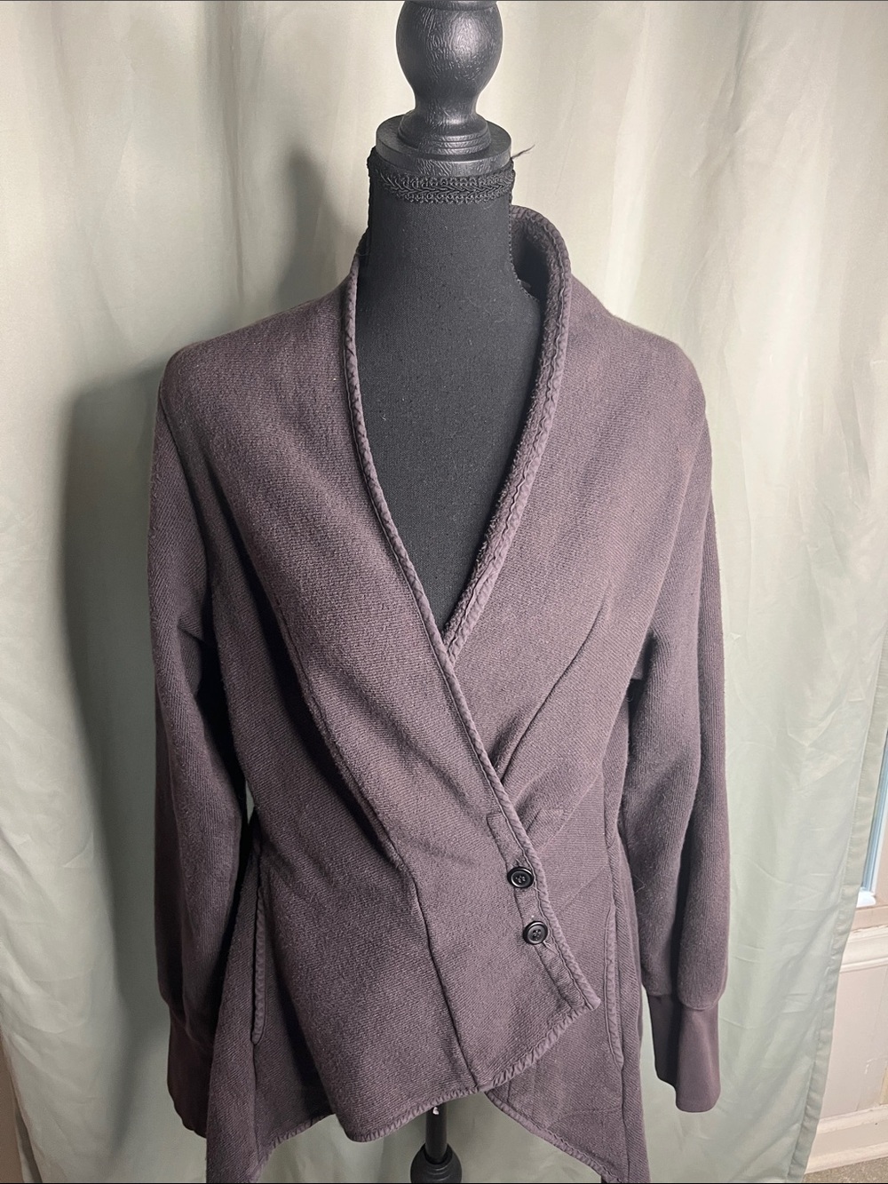 Prairie Underground Wrap Front Cardigan - Gray Medium